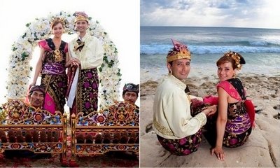 Свадьба на пляже в национальных костюмах