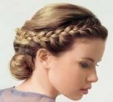 Свадебная прическа - греческая коса